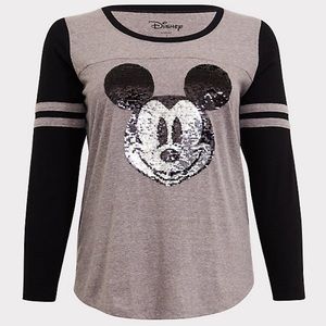 Torrid Mickey Mouse mermaid sequin raglan
